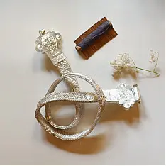 Kanupriya - White Metal - Rabari Waist Belt / Kamar Bandh - H