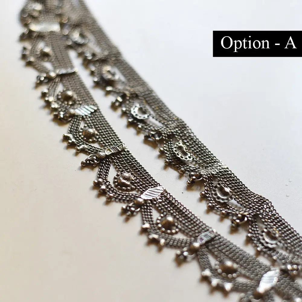 shop Handmade Traditional Jhalar Jumar PAyal - Two Options