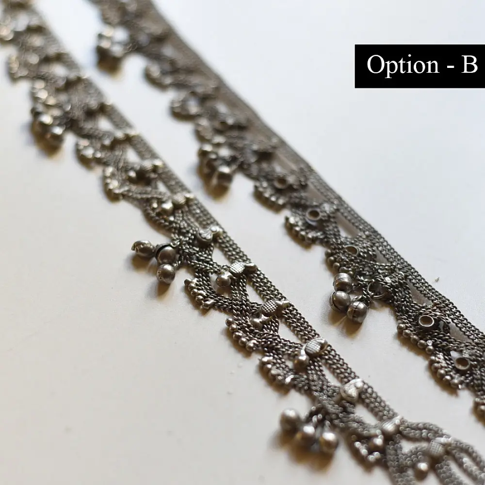 shop Handmade Traditional Jhalar Jumar PAyal - Two Options