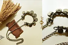 Kanupriya | Antique Finish Tribal Coin Long Necklace
