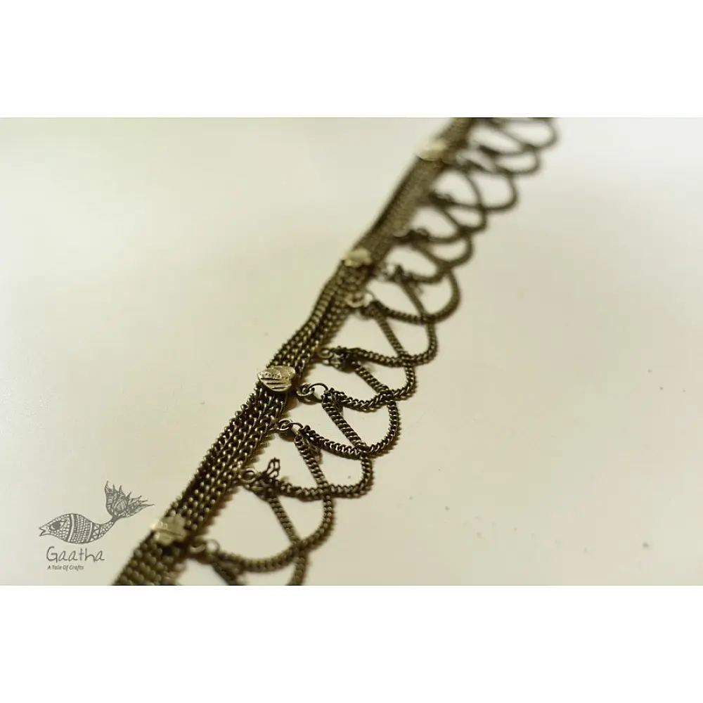 shop White Metal Waist Belt / Kamar Bandh - Jhumar Design