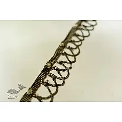 Kanupriya ❉ White Metal - Waist Belt / Kamar Bandh ~ Jhumar Design