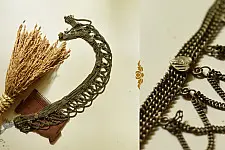 Kanupriya ❉ White Metal - Waist Belt / Kamar Bandh ~ Jhumar Design