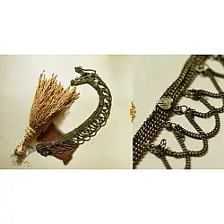 Kanupriya ❉ White Metal - Waist Belt / Kamar Bandh ~ Jhumar Design