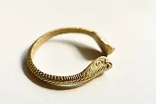Kanupriya ꙰ Handmade Brass Unisex Solid Kada - Snake