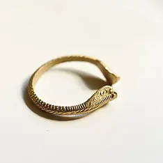 Kanupriya ꙰ Handmade Brass Unisex Solid Kada - Snake
