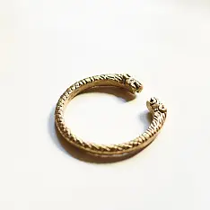 Kanupriya ꙰ Handmade Vintage Solid Brass Kada - Tiger