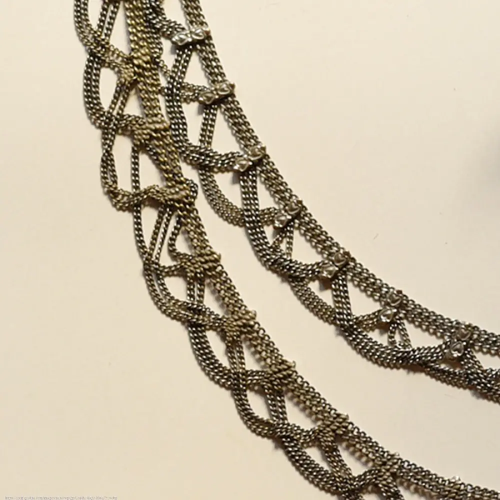 vintage rabari waist belt white metal kamar bandh jhaalar ghunghru tiered scalloped chains traditional tribal body jewelry gaatha
