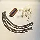 vintage banjara waist belt white metal kamarbandh tiered textured chains traditional nomadic gypsy body jewelry gaatha