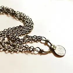 Kanupriya | Tribal / Vintage Jewelry - Coin Chain Necklace 