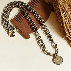 Kanupriya | Tribal / Vintage Jewelry - Coin Chain Necklace 