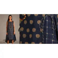 Indigo Collection | Linen angrakha wrap in block print | 10