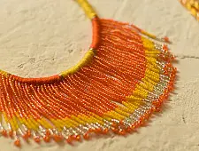 Jewel Vine | Bead Necklace + Choker + Earrings + Ring (Yellow)