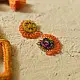 handmade Bead Necklace and Earrings in Yellow colour