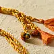 handmade Bead Necklace and Earrings in Yellow colour