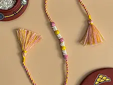 Handmade Rakhi | Bead & Patwa Work - A