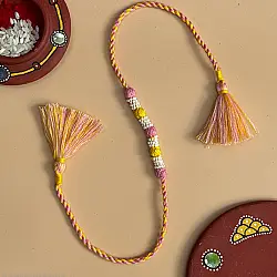 Handmade Rakhi | Bead & Patwa Work - A
