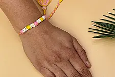 Handmade Rakhi | Bead & Patwa Work - A