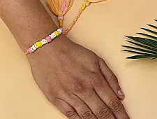 Handmade Rakhi | Bead & Patwa Work - A