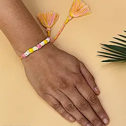 Handmade Rakhi | Bead & Patwa Work - A