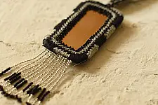 Jewel Vine | Bead Long Necklace + Choker + Earrings + Ring (Black)