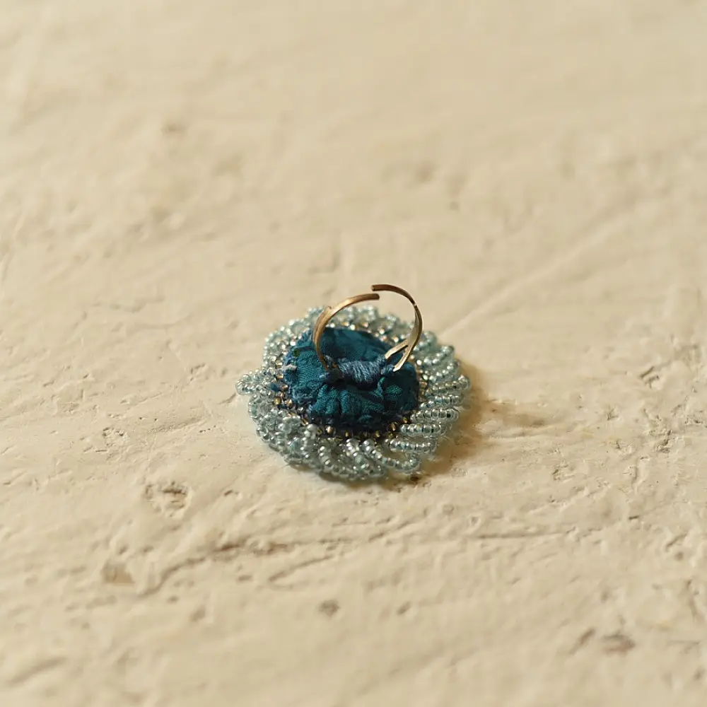 buy Bead Necklace, Choker & Earrings in Sea Blue