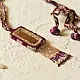 Handmade Bead Choker & Earrings in purple colour