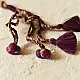 Handmade Bead Choker & Earrings in purple colour