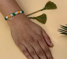 Handmade Rakhi | Bead & Patwa Work - D