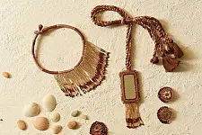 Jewel Vine | Bead Long Necklace + Choker + Earrings + Ring (Brown)