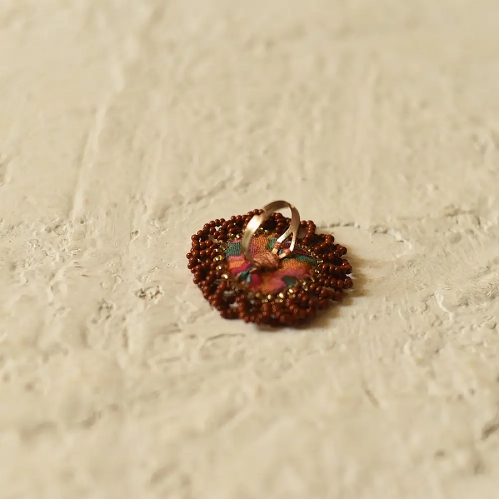 Handmade Bead Necklace Brown colour
