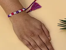 Handmade Rakhi | Bead & Patwa Work - E