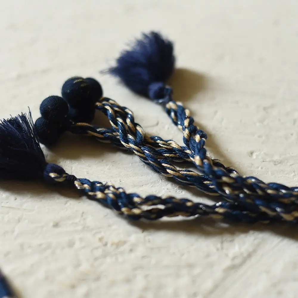 Handmade Bead Necklace in Blue colour