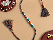 Handmade Rakhi | Bead & Patwa Work - 06