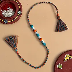 Handmade Rakhi | Bead & Patwa Work - 06