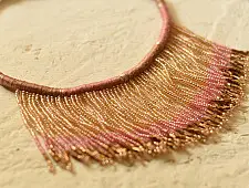 Jewel Vine | Bead Necklace + Choker + Earrings + Ring (Pink)