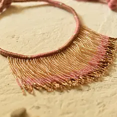 Jewel Vine | Bead Necklace + Choker + Earrings + Ring (Pink)
