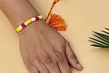 Handmade Rakhi | Bead & Patwa Work - G