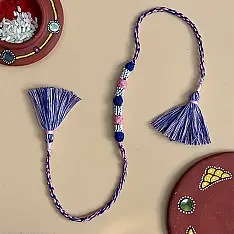 Handmade Rakhi | Bead & Patwa Work - H