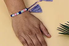 Handmade Rakhi | Bead & Patwa Work - H