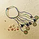 Handmade Embroidered Necklace  Blue & Green threads