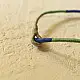 Handmade Embroidered Necklace  Blue & Green threads