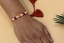 Handmade Rakhi | Bead & Patwa Work - I