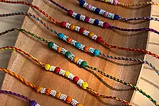 Handmade Rakhi | Bead Navrang Set of Ten Rakhi (Set of Ten)