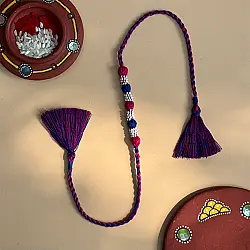 Handmade Rakhi | Bead & Patwa Work - J