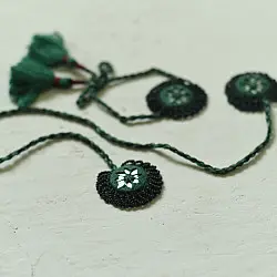 Handmade Rakhi | Bottle Green Bhai-Bhabhi Rakhi Set