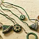 Banjara Handmade Thread & Mirror Necklace in Green & Grey