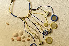 Jewel Vine | Hand Embroidered Necklace with Mirror