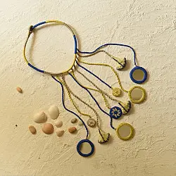Jewel Vine | Hand Embroidered Necklace with Mirror