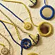 Buy Banjara Hand Embroidered Necklace with Mirror  Yellow & Blue